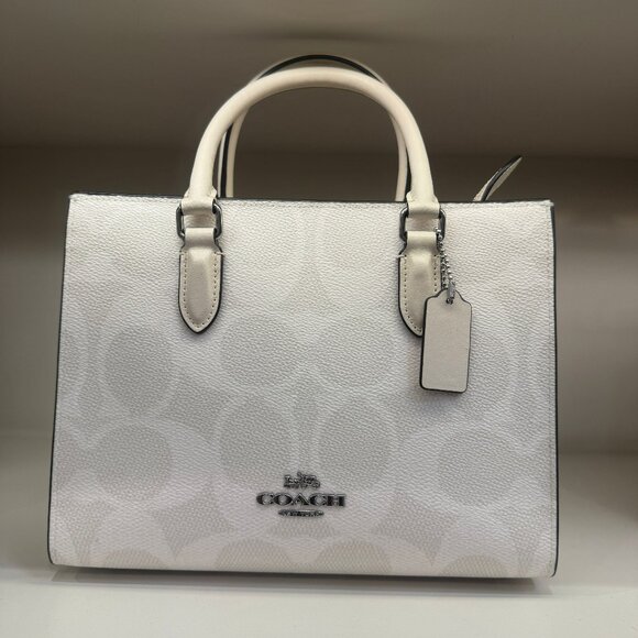 coach Maggie Small Tote Bag In Signature Canvas cal28 - Picture 1 of 7